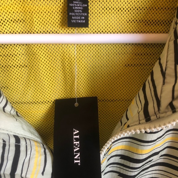 Alfani jacket Size M mint green and yellow with black - Picture 3 of 3